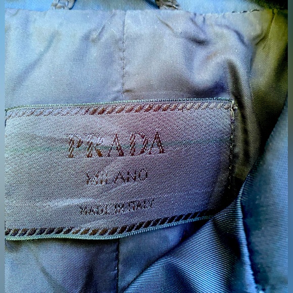Prada Deep Blue Nylon Trench Coat, Large, EUC - Picture 8 of 16